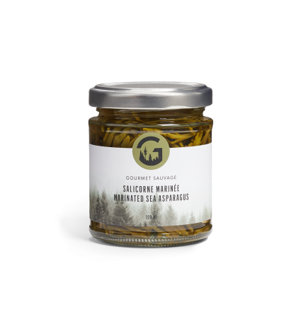 Pot de salicorne du Québec marinée, végétalien et sans gluten