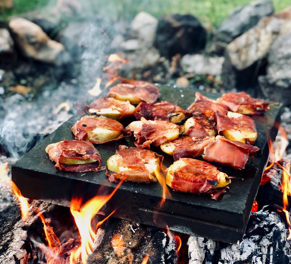 POIRES FUMÉES ET SPECK, SIROP DE BOULEAU